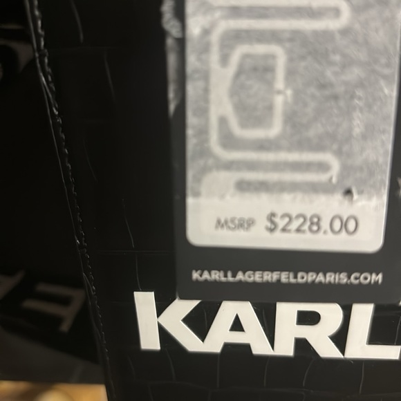 NWT Karl Lagerfeld crossbody/satchel black and white - Picture 9 of 11